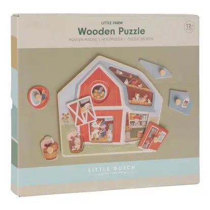 LITTLE DUTCH - Wooden puzzle Little Farm