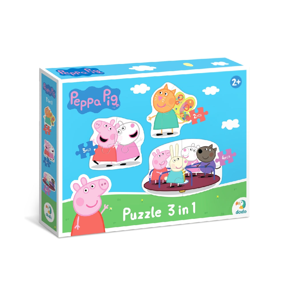 DODO TOYS - Peppa Pig - Peppa and her friends - 3 in 1 puzzle