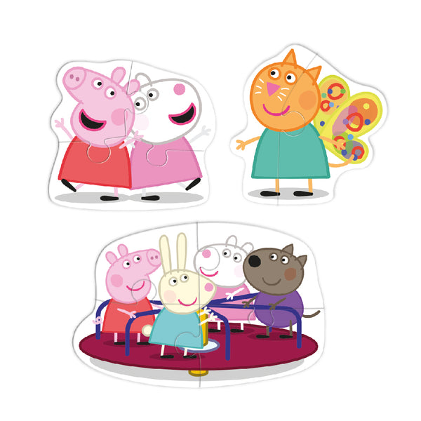DODO TOYS - Peppa Pig - Peppa and her friends - 3 in 1 puzzle