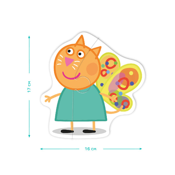 DODO TOYS - Peppa Pig - Peppa and her friends - 3 in 1 puzzle