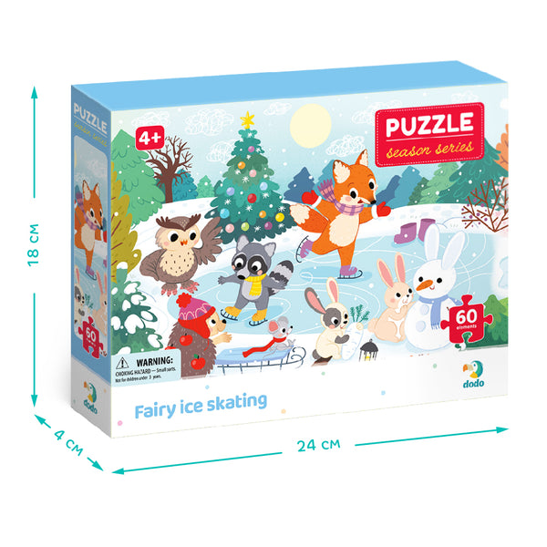 DODO TOYS - 60pcs - Puzzle - Seasons Fairy ice skating