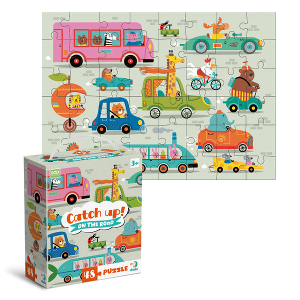 DODO TOYS - Catch Up! On the Road Puzzle - 48pcs