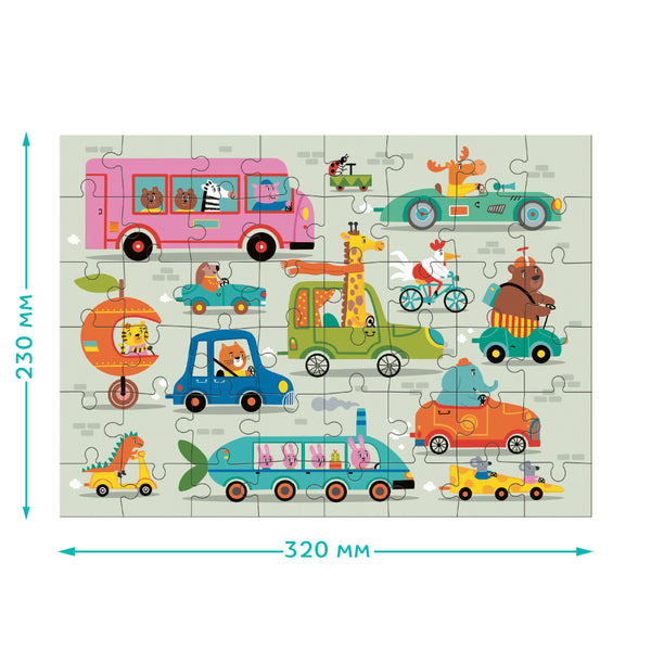 DODO TOYS - Catch Up! On the Road Puzzle - 48pcs