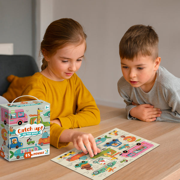 DODO TOYS - Catch Up! On the Road Puzzle - 48pcs