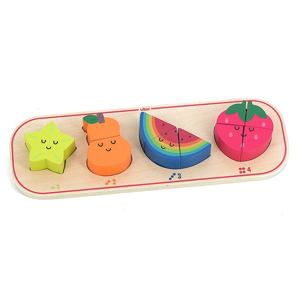 VILAC - Wooden puzzle, I'm learning to count fruit
