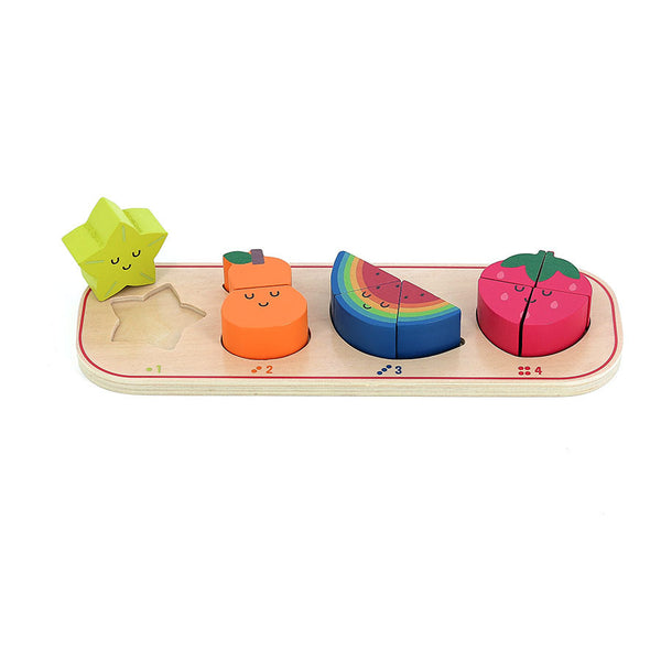 VILAC - Wooden puzzle, I'm learning to count fruit