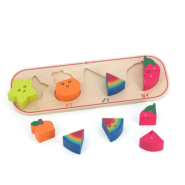 VILAC - Wooden puzzle, I'm learning to count fruit
