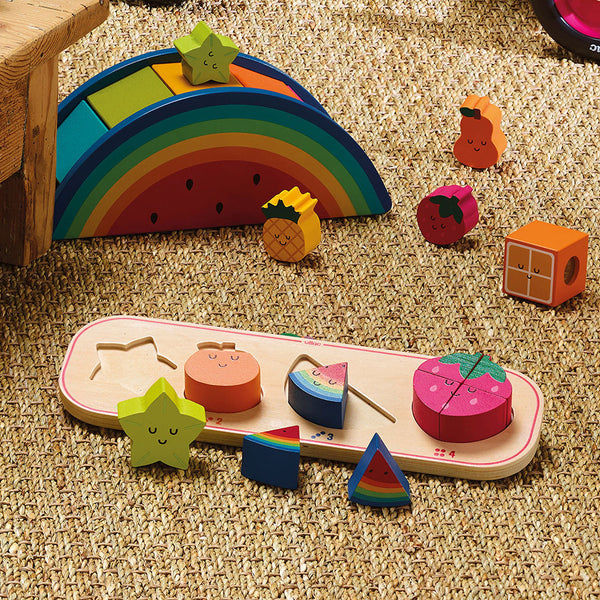 VILAC - Wooden puzzle, I'm learning to count fruit