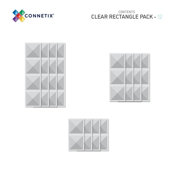 CONNETIX - Clear Rectangle Pack 12 pc
