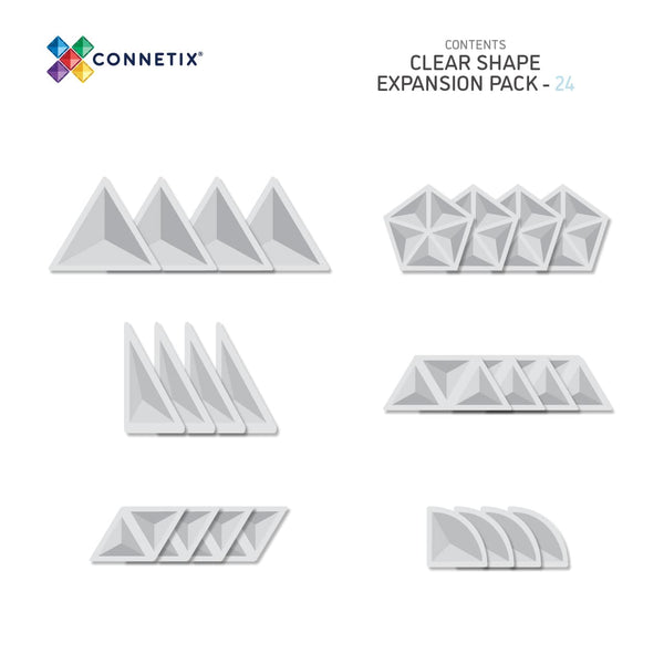 CONNETIX - Clear Shape Expansion Pack 24 pc