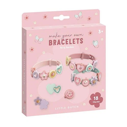 LITTLE DUTCH - Slide Charm Bracelets - Pink - Fairy Garden