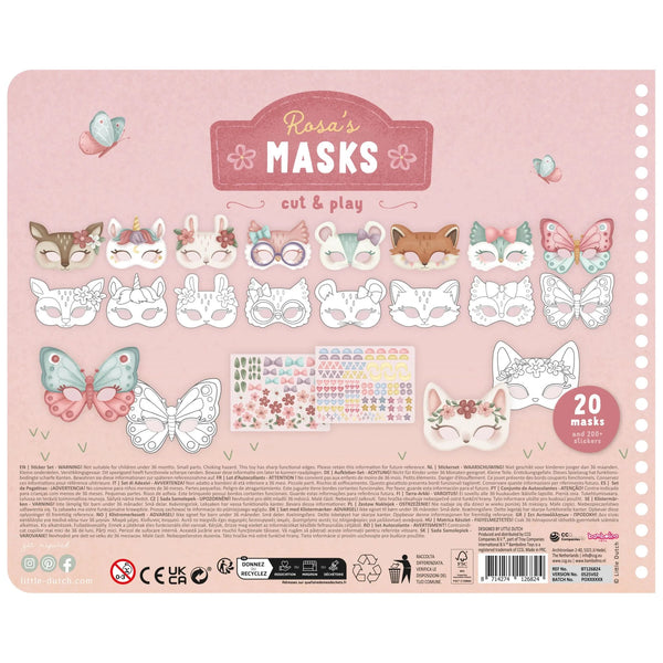 LITTLE DUTCH - Scrapbook - Rosa's masks - Cut & Play