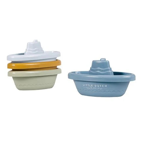 LITTLE DUTCH - Stackable Bath Boats Blue Price