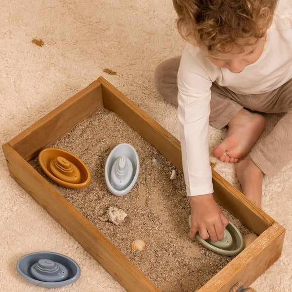 LITTLE DUTCH - Stackable Bath Boats Blue Price
