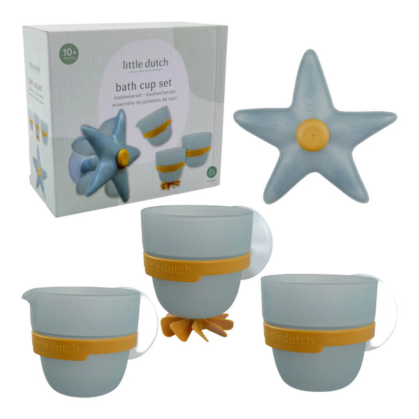 LITTLE DUTCH - Bath Wall Cups - Blue - Essentials