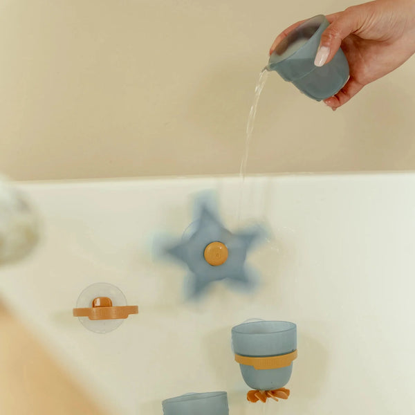 LITTLE DUTCH - Bath Wall Cups - Blue - Essentials