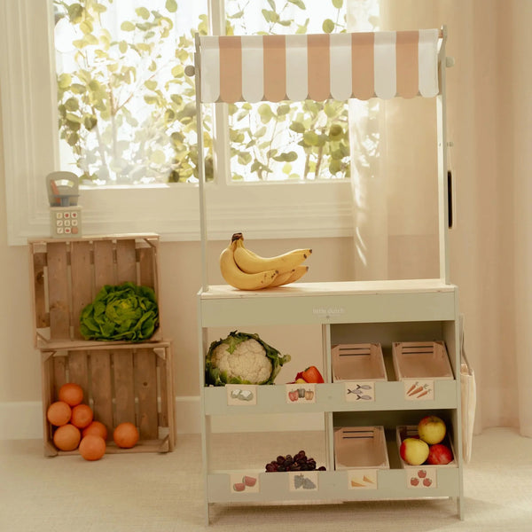 LITTLE DUTCH - Wooden market stall – Green