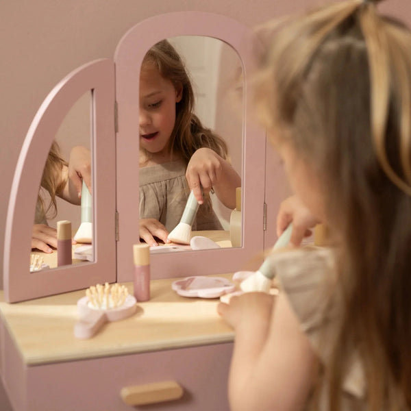 LITTLE DUTCH - Wooden dressing table – Pink – Essentials
