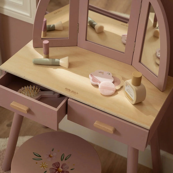 LITTLE DUTCH - Wooden dressing table – Pink – Essentials