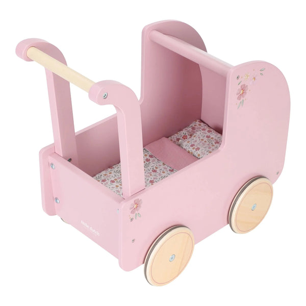 LITTLE DUTCH - Wooden doll stroller - Pink