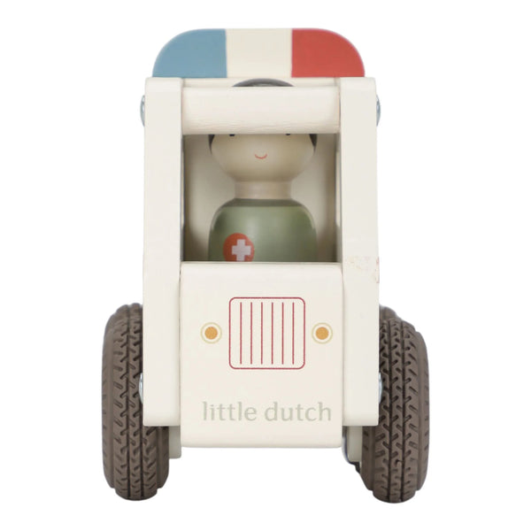 LITTLE DUTCH - Wooden Ambulance - White - Essentials