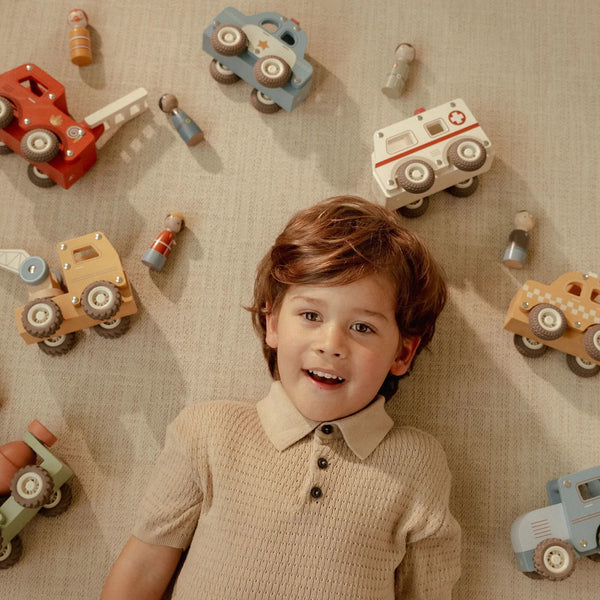 LITTLE DUTCH - Wooden Ambulance - White - Essentials