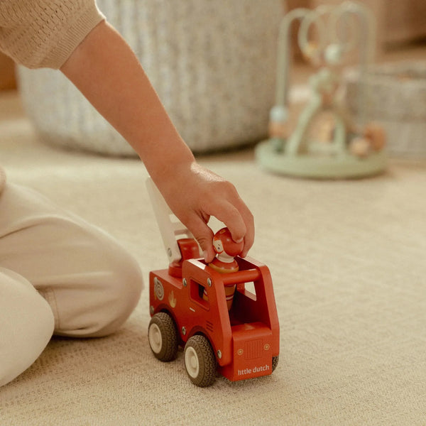 LITTLE DUTCH - Wooden Fire Truck – Red – Essentials