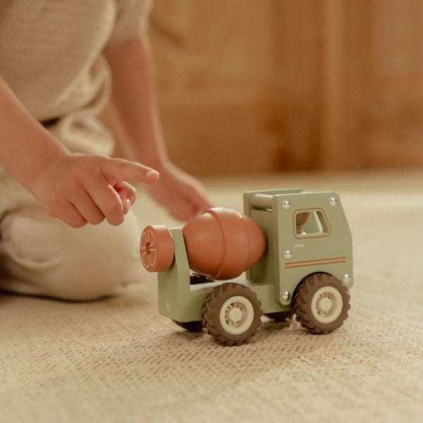 LITTLE DUTCH - Wooden Cement Truck – Green – Essentials Price