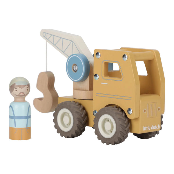 LITTLE DUTCH - Wooden Crane – Yellow – Essentials