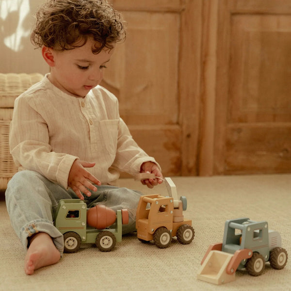 LITTLE DUTCH - Wooden Crane – Yellow – Essentials