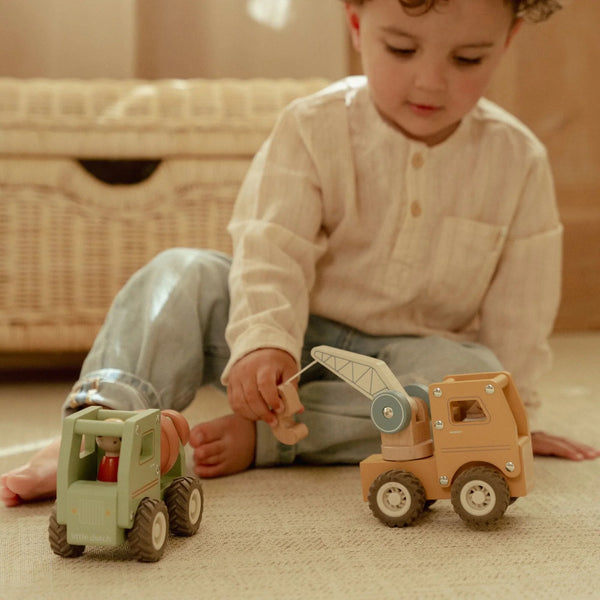 LITTLE DUTCH - Wooden Crane – Yellow – Essentials