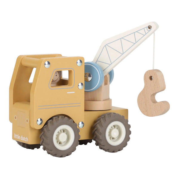 LITTLE DUTCH - Wooden Crane – Yellow – Essentials