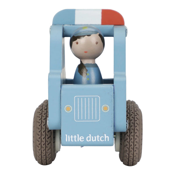 LITTLE DUTCH - Wooden Police Car – Blue – Essentials