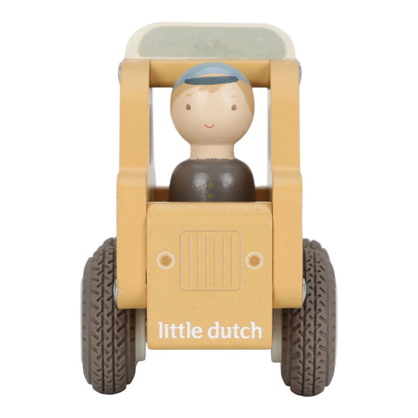 LITTLE DUTCH - Wooden taxi – Yellow – Essentials