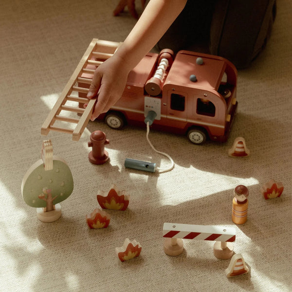 LITTLE DUTCH - Wooden Fire Truck – Red – Essentials
