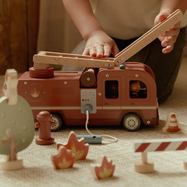 LITTLE DUTCH - Wooden Fire Truck – Red – Essentials