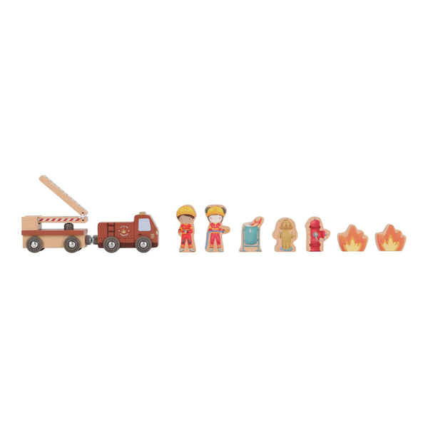 LITTLE DUTCH - Wooden Fire Station – Red – Essentials