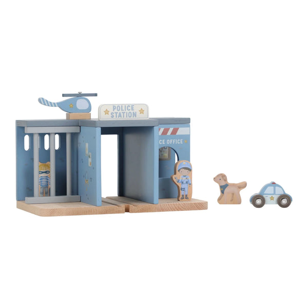 LITTLE DUTCH - Wooden Police Station – Blue – Essentials Price