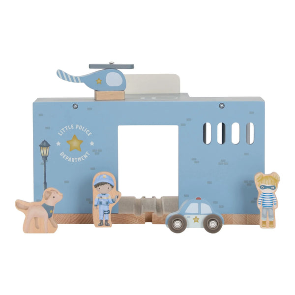 LITTLE DUTCH - Wooden Police Station – Blue – Essentials Price