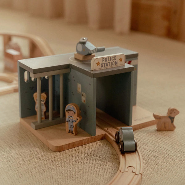 LITTLE DUTCH - Wooden Police Station – Blue – Essentials Price