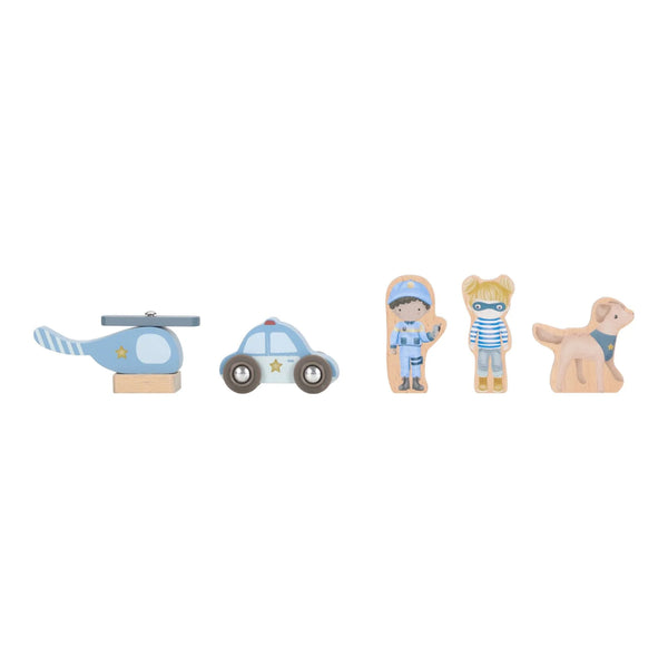 LITTLE DUTCH - Wooden Police Station – Blue – Essentials Price