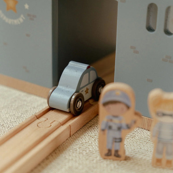 LITTLE DUTCH - Wooden Police Station – Blue – Essentials Price