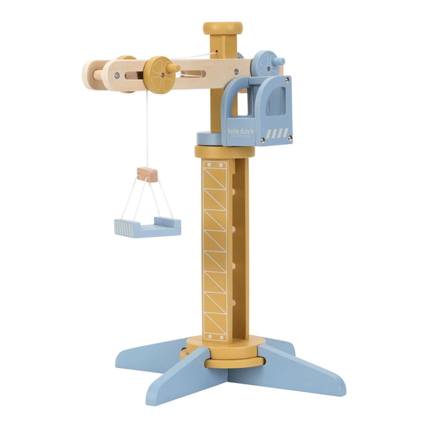 LITTLE DUTCH - Wooden Crane – Multicolored – Train track
