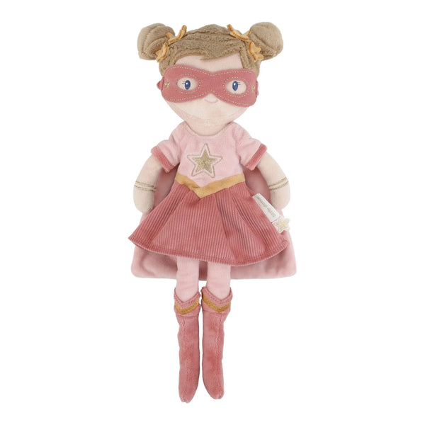 LITTLE DUTCH - Cuddle Doll Superhero Rosa - 35 cm