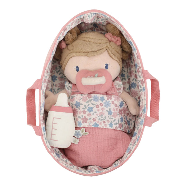 LITTLE DUTCH - Baby doll in basket Rosa GRS