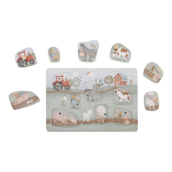 LITTLE DUTCH - Sound puzzle Little Farm