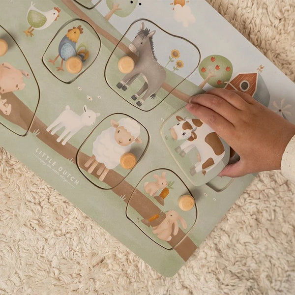 LITTLE DUTCH - Sound puzzle Little Farm