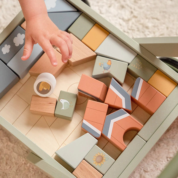 LITTLE DUTCH - Block Trolley Little Farm