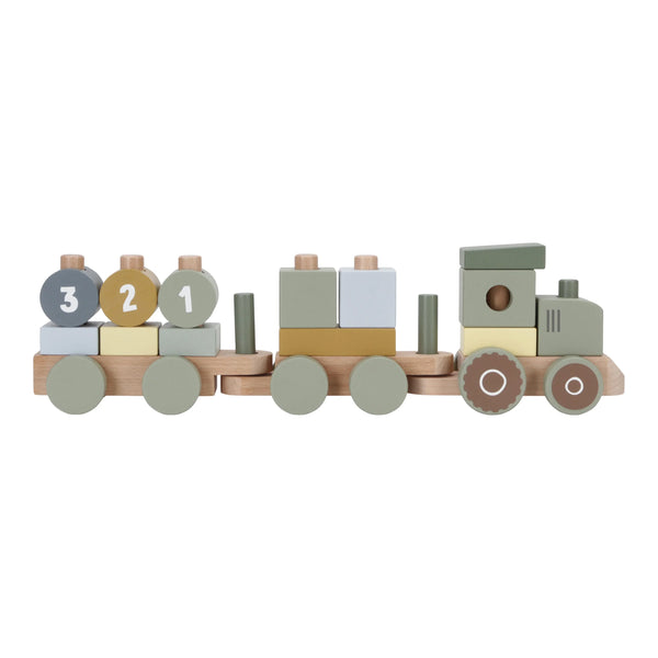LITTLE DUTCH - Stacking Train Tractor - Little Farm