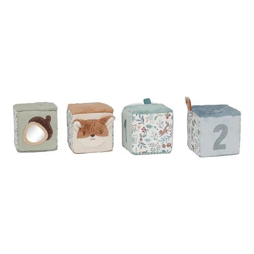 LITTLE DUTCH - Soft Block Set - Blue - Forest Friends